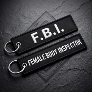 Breloc Brodat - Prestige Flame - Female Body Inspector Material premium impermeabil, extrem de durabil în timp. Ață de înaltă calitate, rezistentă la intemperii, raze UV, căldură și frecare