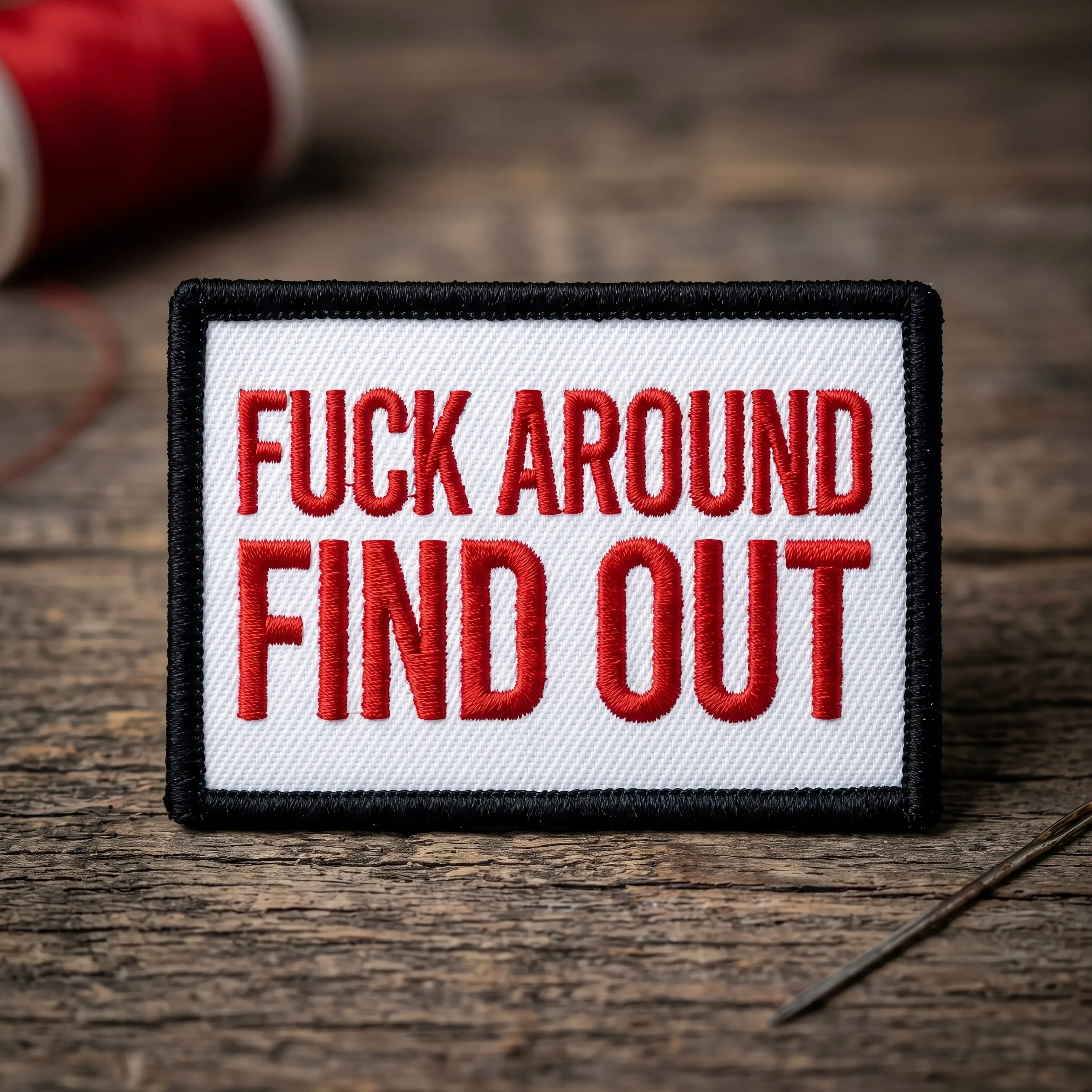 Patch - Prestige Flame - F*ck around FIND OUT Material premium impermeabil, extrem de durabil în timp. Ață de înaltă calitate, rezistentă la intemperii, raze UV, căldură și frecare