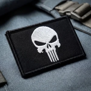 Patch - Prestige Flame - Punisher Material premium impermeabil, extrem de durabil în timp. Ață de înaltă calitate, rezistentă la intemperii, raze UV, căldură și frecare
