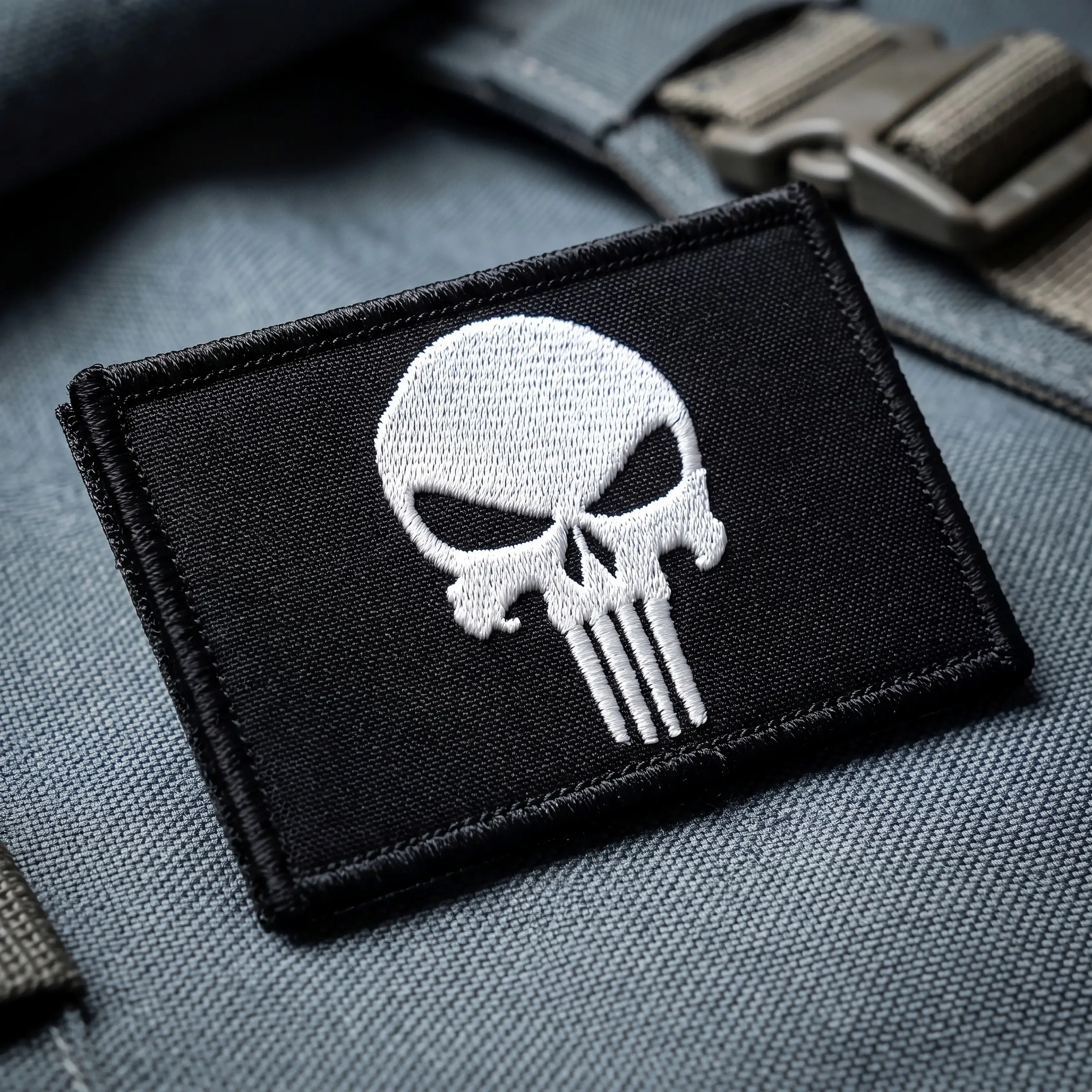 Patch - Prestige Flame - Punisher Material premium impermeabil, extrem de durabil în timp. Ață de înaltă calitate, rezistentă la intemperii, raze UV, căldură și frecare
